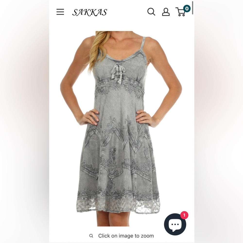 Sakkas Gray Sleeveless Dress